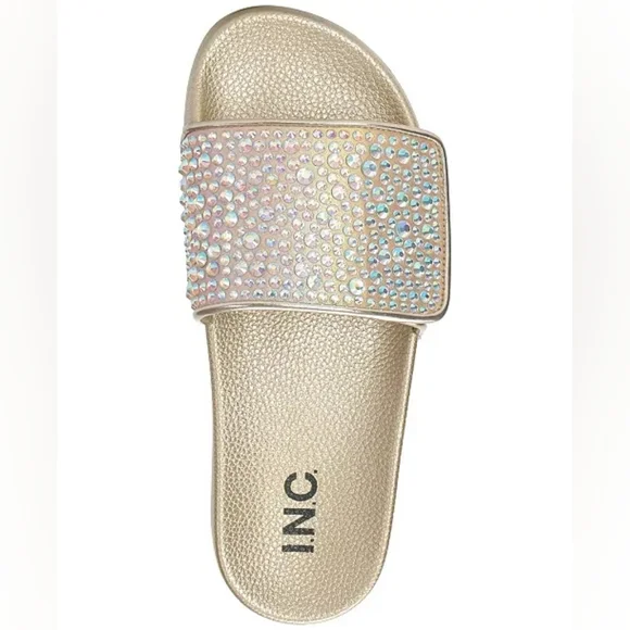 I.N.C. International Concepts Women's Peymin Pool Slides Size 7 - Picture 2 of 10